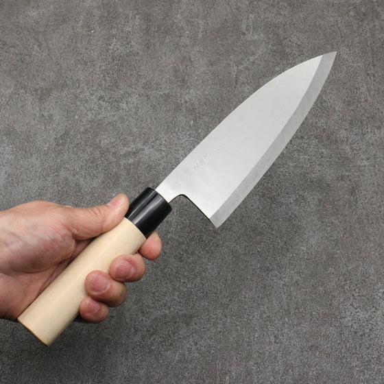 Nakaniida White Steel No.2 Migaki Polish Finish Deba  165mm Magnolia Handle - Japanny - Best Japanese Knife