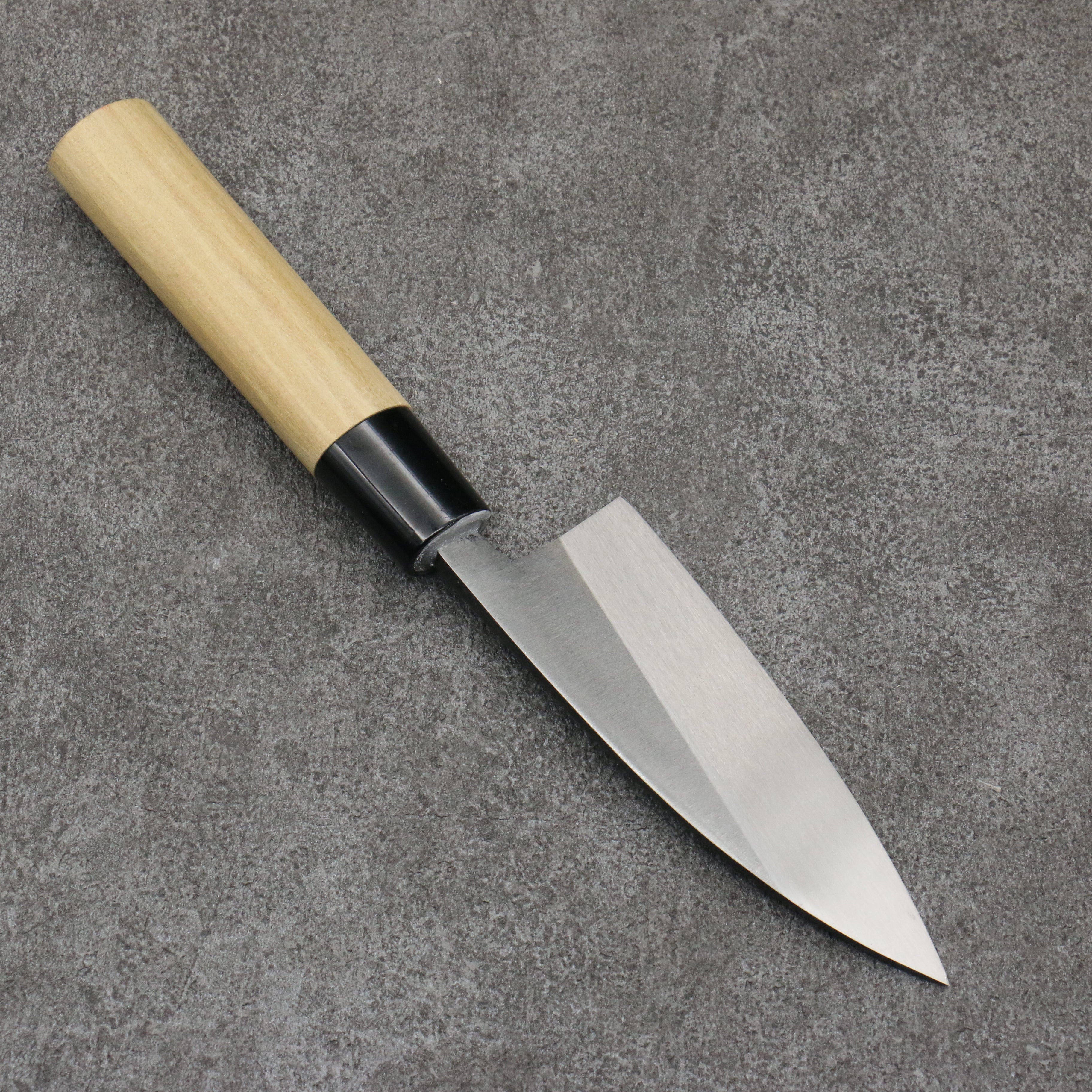 Nakaniida White Steel No.2 Black Deba  120mm Magnolia Handle - Japanny - Best Japanese Knife