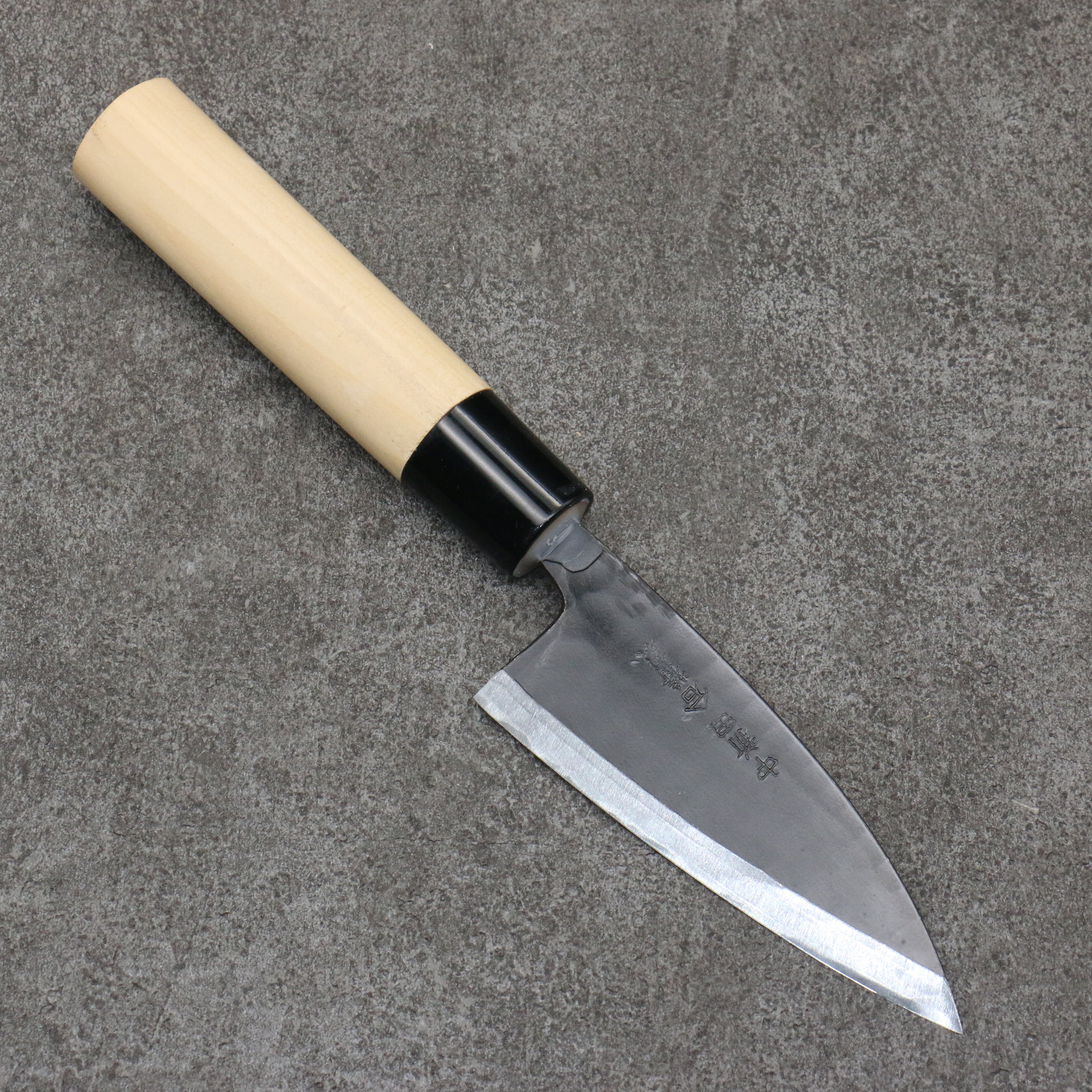 Nakaniida White Steel No.2 Black Deba  105mm Magnolia Handle - Japanny - Best Japanese Knife