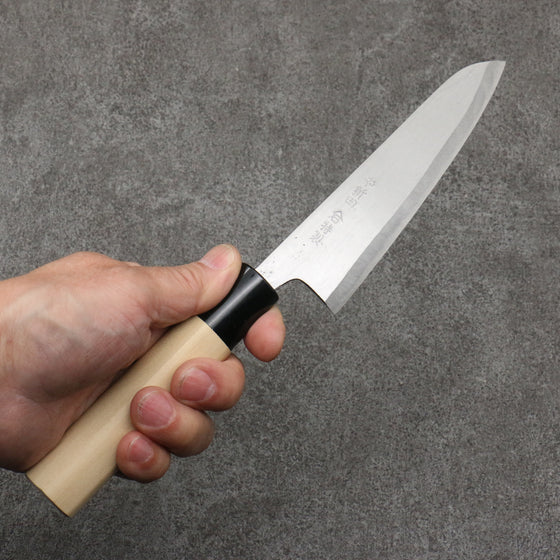 Nakaniida White Steel No.2 Migaki Polish Finish Petty-Utility  120mm Magnolia Handle - Japanny - Best Japanese Knife