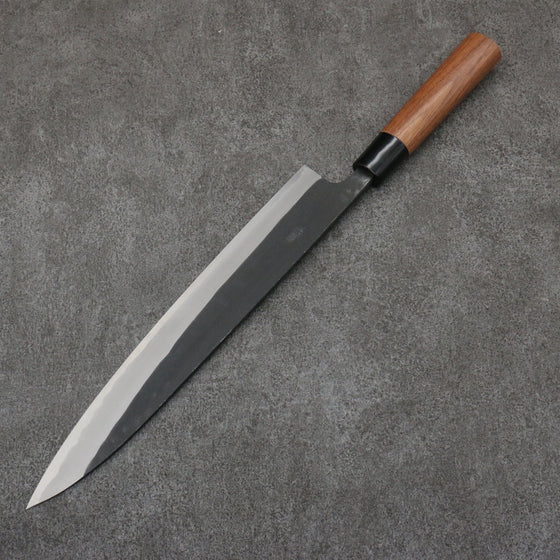 Nao Yamamoto Blue Steel Kurouchi Sujihiki  270mm Walnut Handle - Japanny - Best Japanese Knife