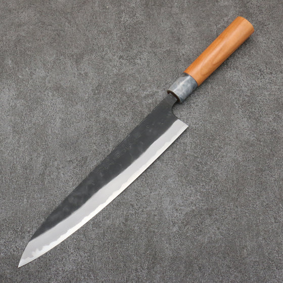 Nao Yamamoto White Steel No.2 Kurouchi Sujihiki  240mm Cherry Tree Handle - Japanny - Best Japanese Knife