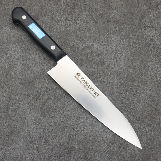 Sakai Takayuki Molybdenum Migaki Finished Gyuto  180mm Black PC(Plastic) Handle - Japanny - Best Japanese Knife