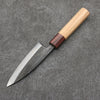 Fukube Shinbu Magomitsu Blue Steel No.2 Hammered Black Finished Deba  120mm Keyaki (Japanese Elm) Handle - Japanny - Best Japanese Knife