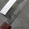 Fukube Shinbu Magomitsu Blue Steel No.2 Hammered Black Finished Deba  120mm Keyaki (Japanese Elm) Handle - Japanny - Best Japanese Knife