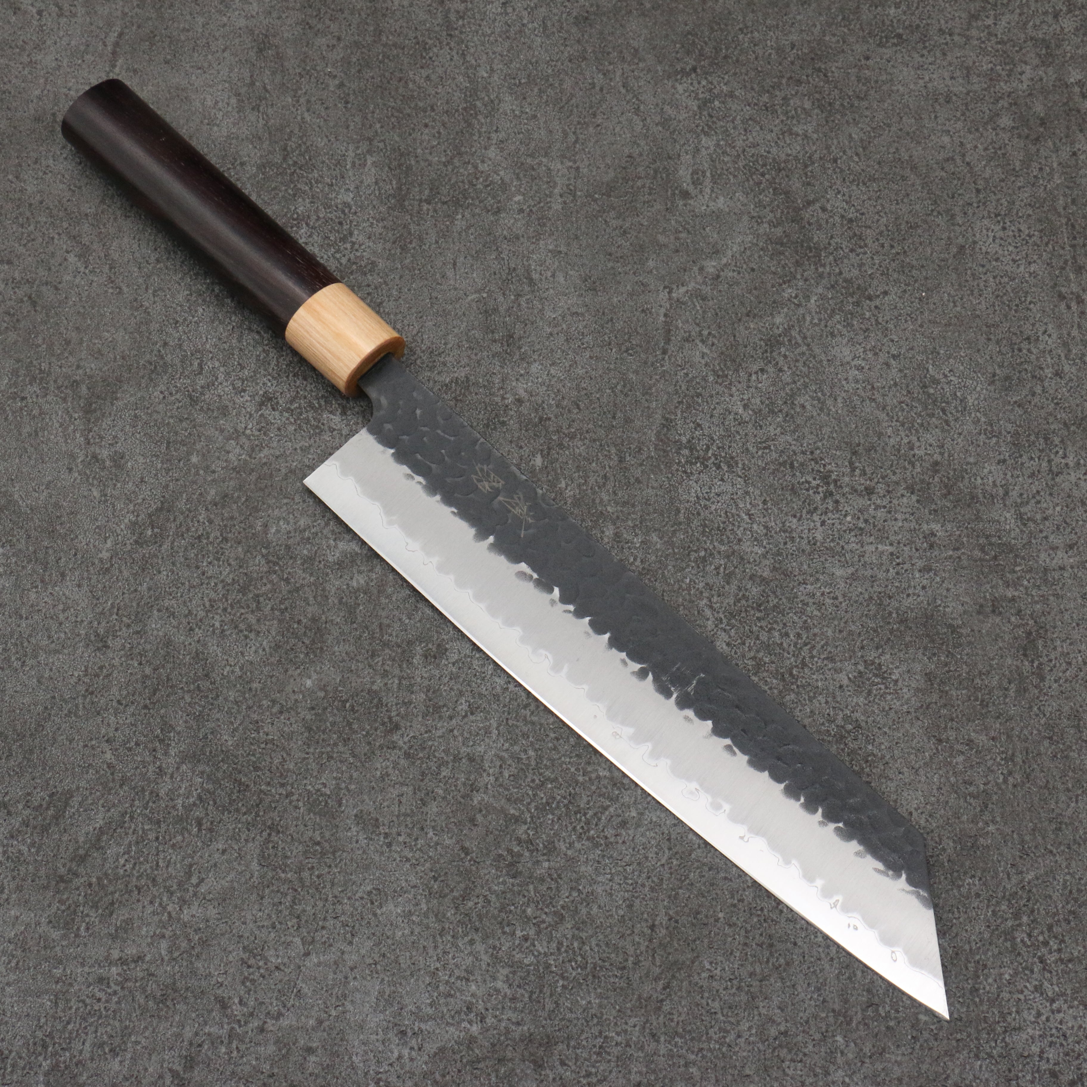 Seisuke Blue Super Hammered Kiritsuke Gyuto  240mm Shitan (ferrule: White Pakka wood) Handle - Japanny - Best Japanese Knife