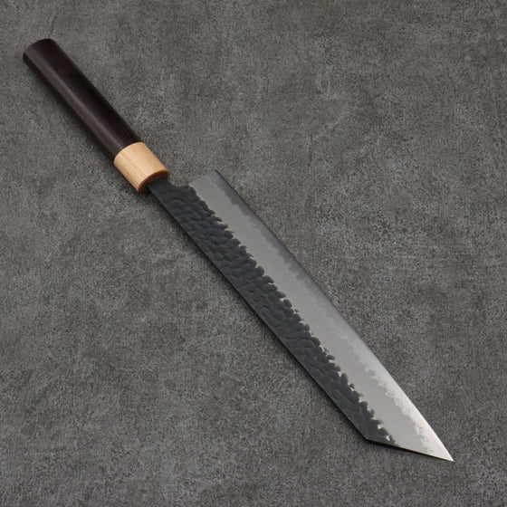 Seisuke Blue Super Hammered Kiritsuke Gyuto  240mm Shitan (ferrule: White Pakka wood) Handle - Japanny - Best Japanese Knife