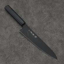  Sakai Takayuki Kurokage VG10 Hammered Teflon Coating Gyuto  210mm Black Lacquered Handle - Japanny - Best Japanese Knife