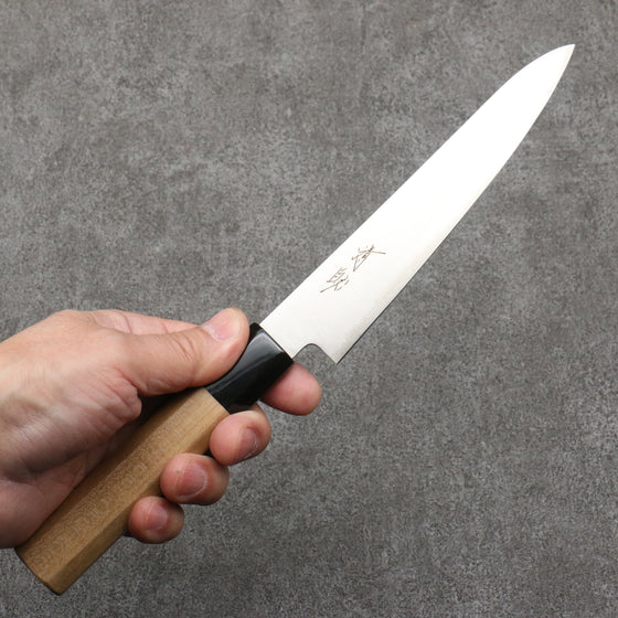 Seisuke Blue Super Migaki Polish Finish Petty-Utility  150mm Walnut Handle - Japanny - Best Japanese Knife