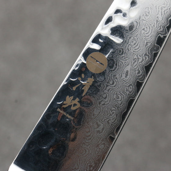 Seisuke VG10 33 Layer Hammered Petty-Utility  150mm Navy blue Pakka wood Handle - Japanny - Best Japanese Knife