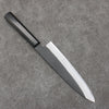 Sakai Takayuki Gold Filled Engraving by Kubota Kongourikishi White Steel No.2 Black Finished Gyuto  210mm Ebony Wood Handle - Japanny - Best Japanese Knife