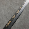 Sakai Takayuki Gold Filled Engraving by Kubota Sakura White Steel No.2 Black Finished Yanagiba  240mm Ebony Wood Handle - Japanny - Best Japanese Knife