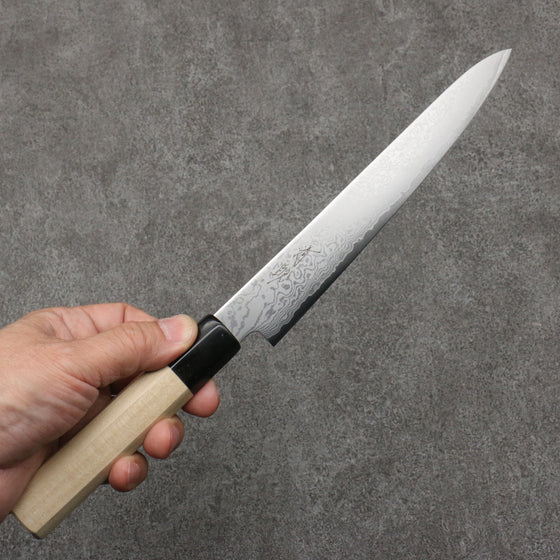 Seisuke VG10 Damascus Petty-Utility  180mm Magnolia Handle - Japanny - Best Japanese Knife