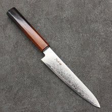  Kanjyo SG2 Damascus Petty-Utility  150mm Burnt Wood Lacquered Handle - Japanny - Best Japanese Knife