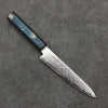 Kanjyo SG2 Damascus Petty-Utility  150mm Blue Lacquered Handle - Japanny - Best Japanese Knife