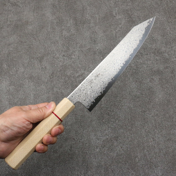 Seisuke VG10 Damascus Kiritsuke Gyuto  210mm White Micarta Handle - Japanny - Best Japanese Knife