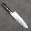 Seisuke VG1 Hammered Migaki Polish Finish Santoku  165mm Black Pakka wood Handle - Japanny - Best Japanese Knife