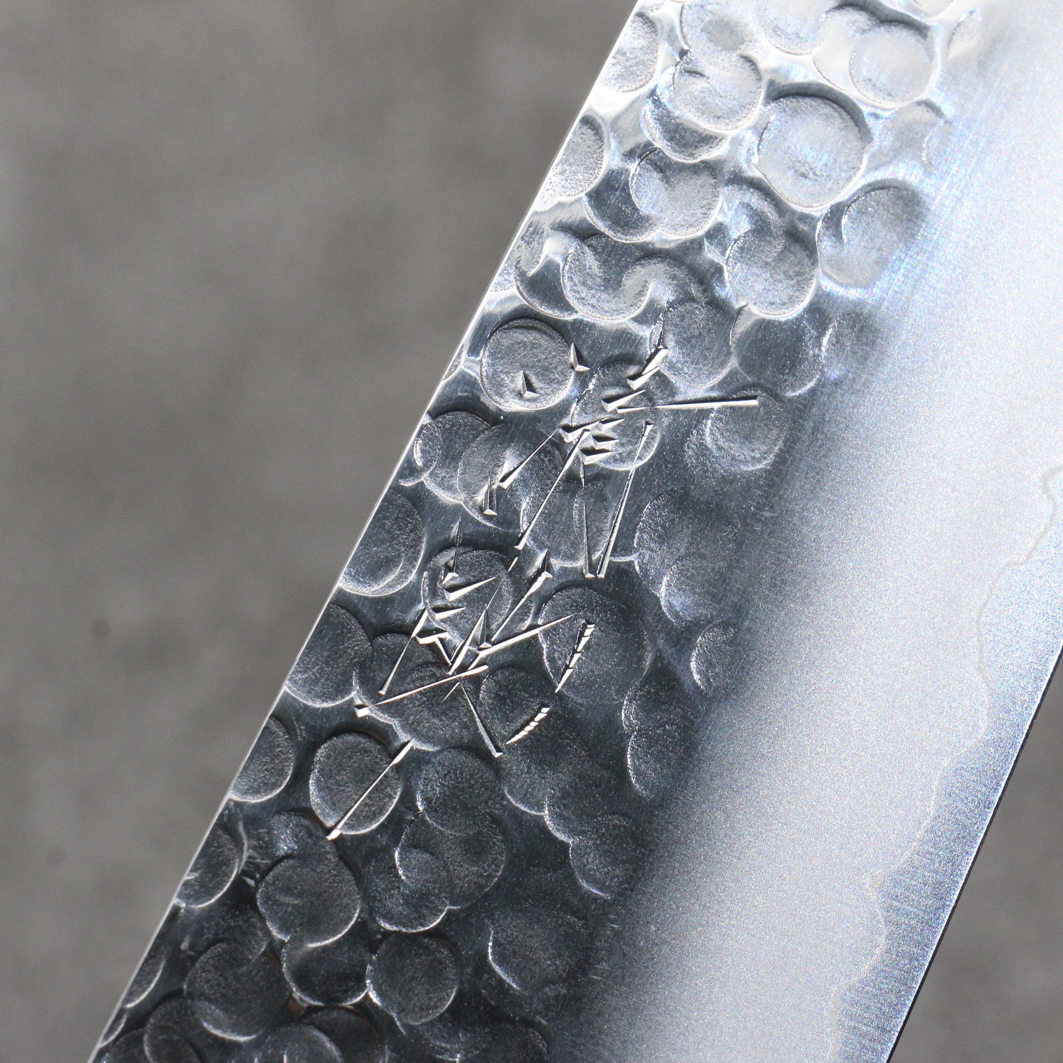 Seisuke VG1 Hammered Migaki Finished Santoku 165mm Black Pakka wood Handle - Japanny - Best Japanese Knife