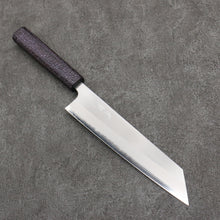  Seisuke White Steel No.1 Migaki Polish Finish Kiritsuke Gyuto  210mm Oak with Purple Lacquer Handle - Japanny - Best Japanese Knife