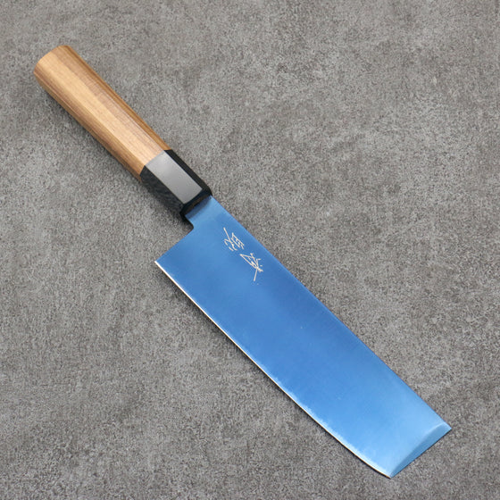 Seisuke SK-85 Ion plating Nakiri  175mm Teak (ferrule: Black Plastic) Handle - Japanny - Best Japanese Knife