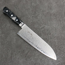 Seisuke VG5 Damascus Santoku  175mm Black Marbled Resin Handle - Japanny - Best Japanese Knife