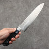 Seisuke VG5 Migaki Finished Gyuto  210mm Black Marbled Resin Handle - Japanny - Best Japanese Knife