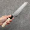 Kikuzuki Silver Steel No.3 Bokashi Kiritsuke Gyuto  210mm Magnolia Handle - Japanny - Best Japanese Knife