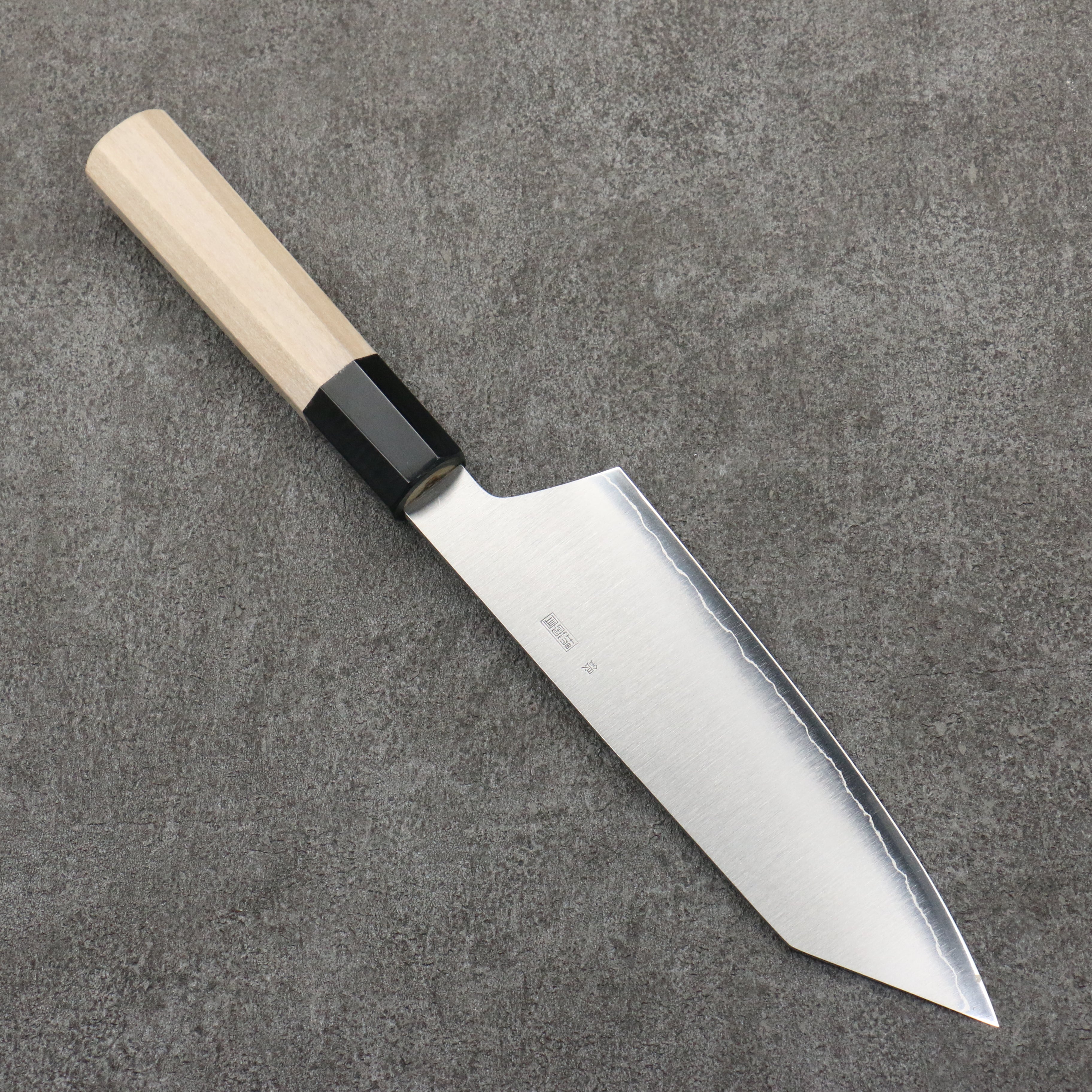 Kikuzuki Silver Steel No.3 Bokashi Kiritsuke Santoku  180mm Magnolia Handle - Japanny - Best Japanese Knife