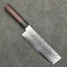  Seisuke AUS10 Mirror Crossed Usuba  160mm Shitan (ferrule: Black Pakka wood) Handle - Japanny - Best Japanese Knife