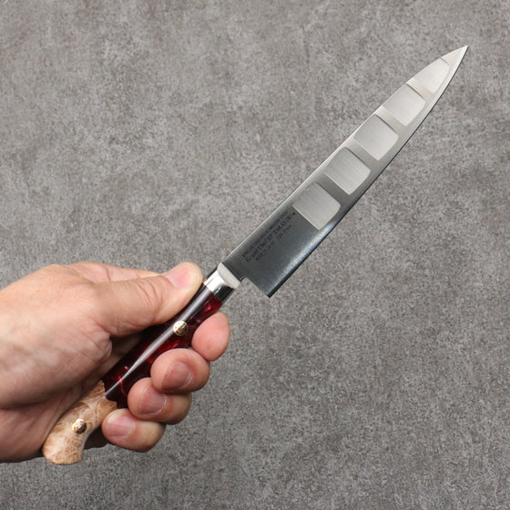 Sakai Takayuki Grand Chef SP Uddeholm Swedish stain-resistant steel Petty-Utility Salmon  150mm SP Type III (Volcano) Handle - Japanny - Best Japanese Knife