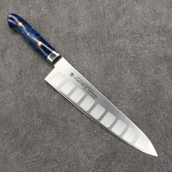 Sakai Takayuki Grand Chef SP Uddeholm Swedish stain-resistant steel Gyuto Salmon  210mm SP Type III (Ocean) Handle - Japanny - Best Japanese Knife