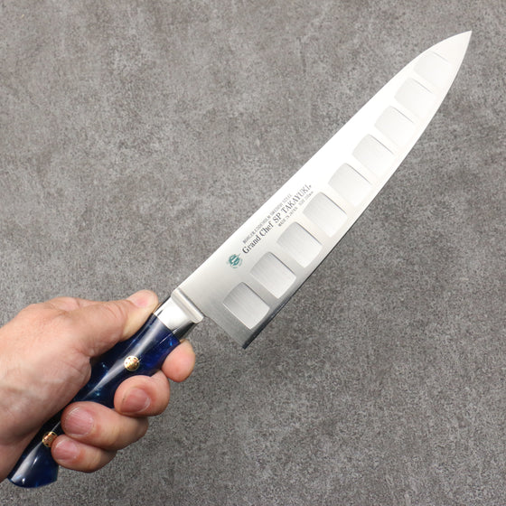 Sakai Takayuki Grand Chef SP Uddeholm Swedish stain-resistant steel Gyuto Salmon  210mm SP Type III (Ocean) Handle - Japanny - Best Japanese Knife