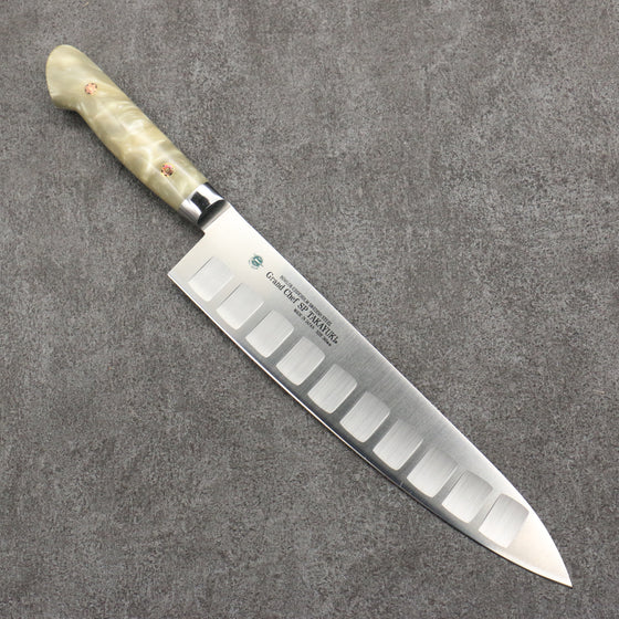 Sakai Takayuki Grand Chef SP Uddeholm Swedish stain-resistant steel Gyuto Salmon  240mm SP Type III (Pearl) Handle - Japanny - Best Japanese Knife