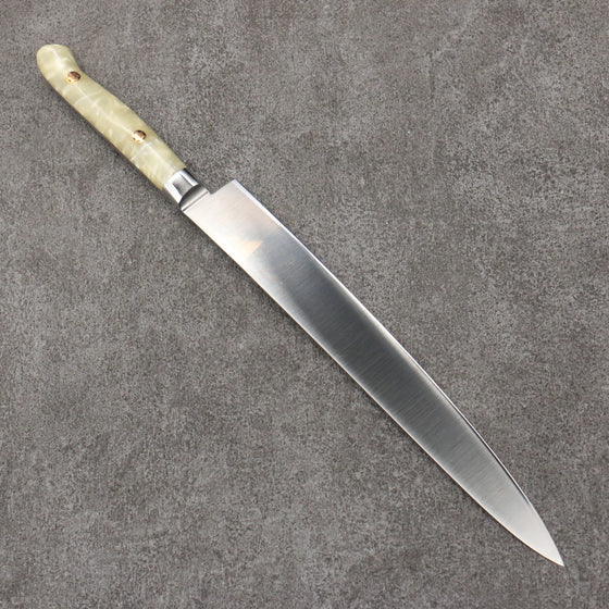 Sakai Takayuki Grand Chef SP Uddeholm Swedish stain-resistant steel Sujihiki Salmon  240mm SP Type III (Pearl) Handle - Japanny - Best Japanese Knife