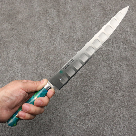 Sakai Takayuki Grand Chef SP Uddeholm Swedish stain-resistant steel Sujihiki Salmon  240mm SP Type III (Jungle) Handle - Japanny - Best Japanese Knife