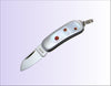 Moki Mini Pendant Pocket Knife w/ White Mother of Pearl and Apple Coral - Japanny - Best Japanese Knife