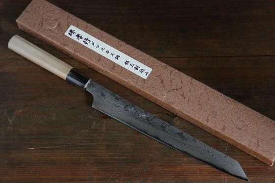 Sakai Takayuki Silver Steel No.3 Damascus Kengata Yanagiba 300mm - Japanny - Best Japanese Knife