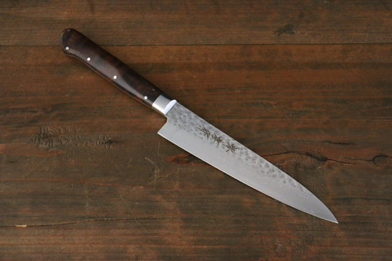 Sakai Takayuki VG10 17 Layer Damascus Petty-Utility 80mm Desert Ironwood Handle - Japanny - Best Japanese Knife