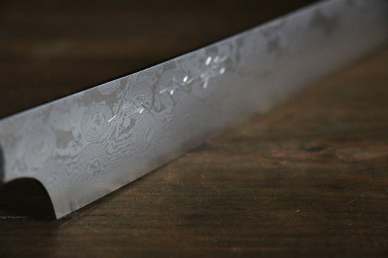 Sakai Takayuki Silver Steel No.3 Damascus Kengata Yanagiba 270mm - Japanny - Best Japanese Knife