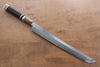 Jikko Shiko White Steel Sakimaru Yanagiba  300mm Ebony with Double Ring Handle - Japanny - Best Japanese Knife