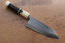  Jikko Shiko Blue Steel Kiritsuke Deba  150mm Ebony with Double Ring Handle - Japanny - Best Japanese Knife