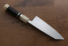 Jikko Shiko Blue Steel Kiritsuke Deba  150mm Ebony with Double Ring Handle - Japanny - Best Japanese Knife