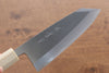 Jikko Shiko Blue Steel Kiritsuke Deba  150mm Ebony with Double Ring Handle - Japanny - Best Japanese Knife