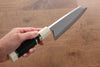 Jikko Shiko Blue Steel Kiritsuke Deba  150mm Ebony with Double Ring Handle - Japanny - Best Japanese Knife