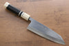 Jikko Shiko Blue Steel Kiritsuke Deba  180mm Ebony with Double Ring Handle - Japanny - Best Japanese Knife