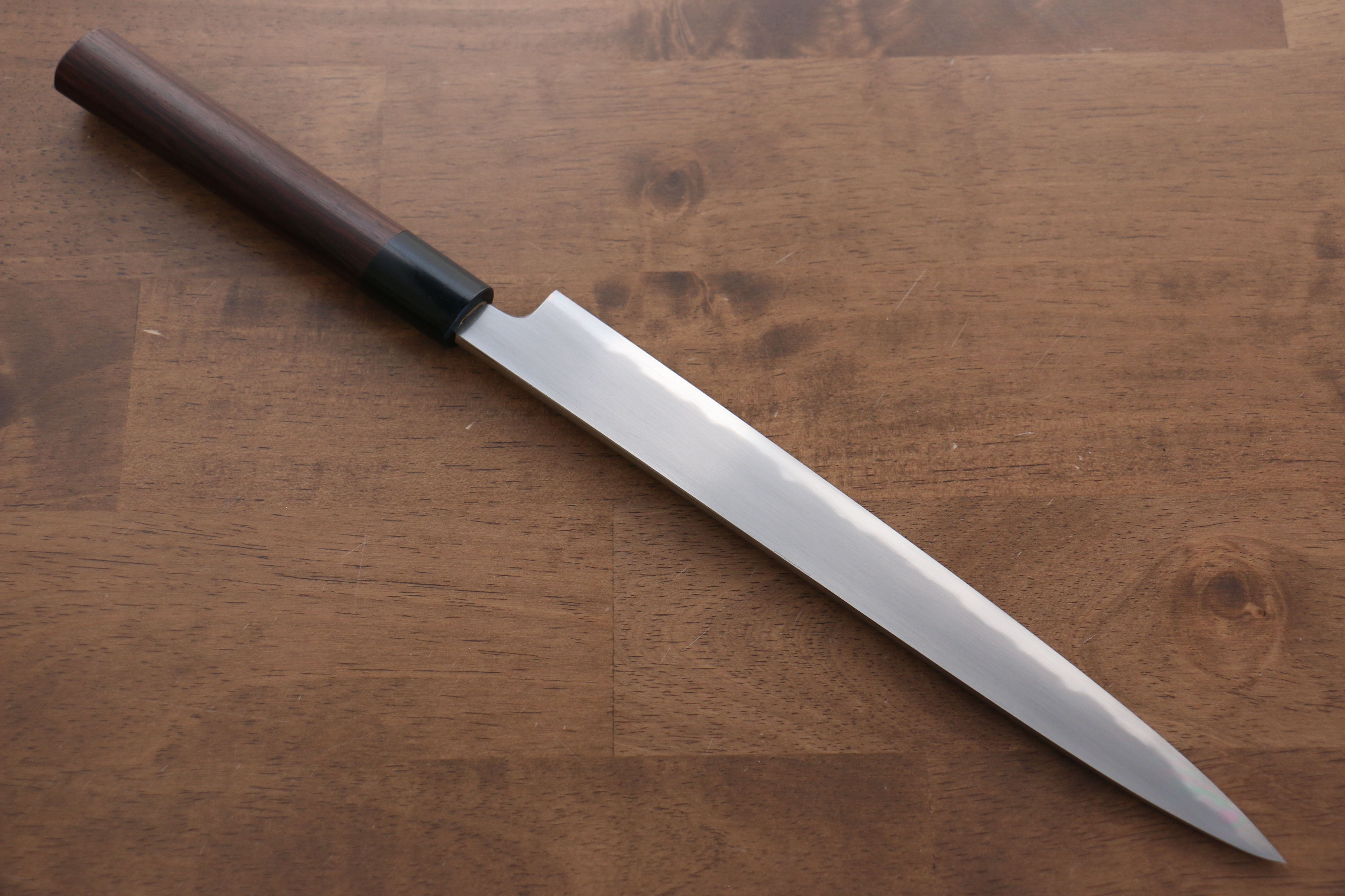 Jikko White Steel No.2 Sujihiki  240mm Shitan Handle - Japanny - Best Japanese Knife