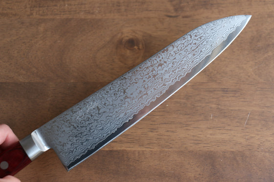 Seisuke VG10 33 Layer Mirrored Finish Damascus Gyuto 210mm Red Pakka wood Handle - Japanny - Best Japanese Knife