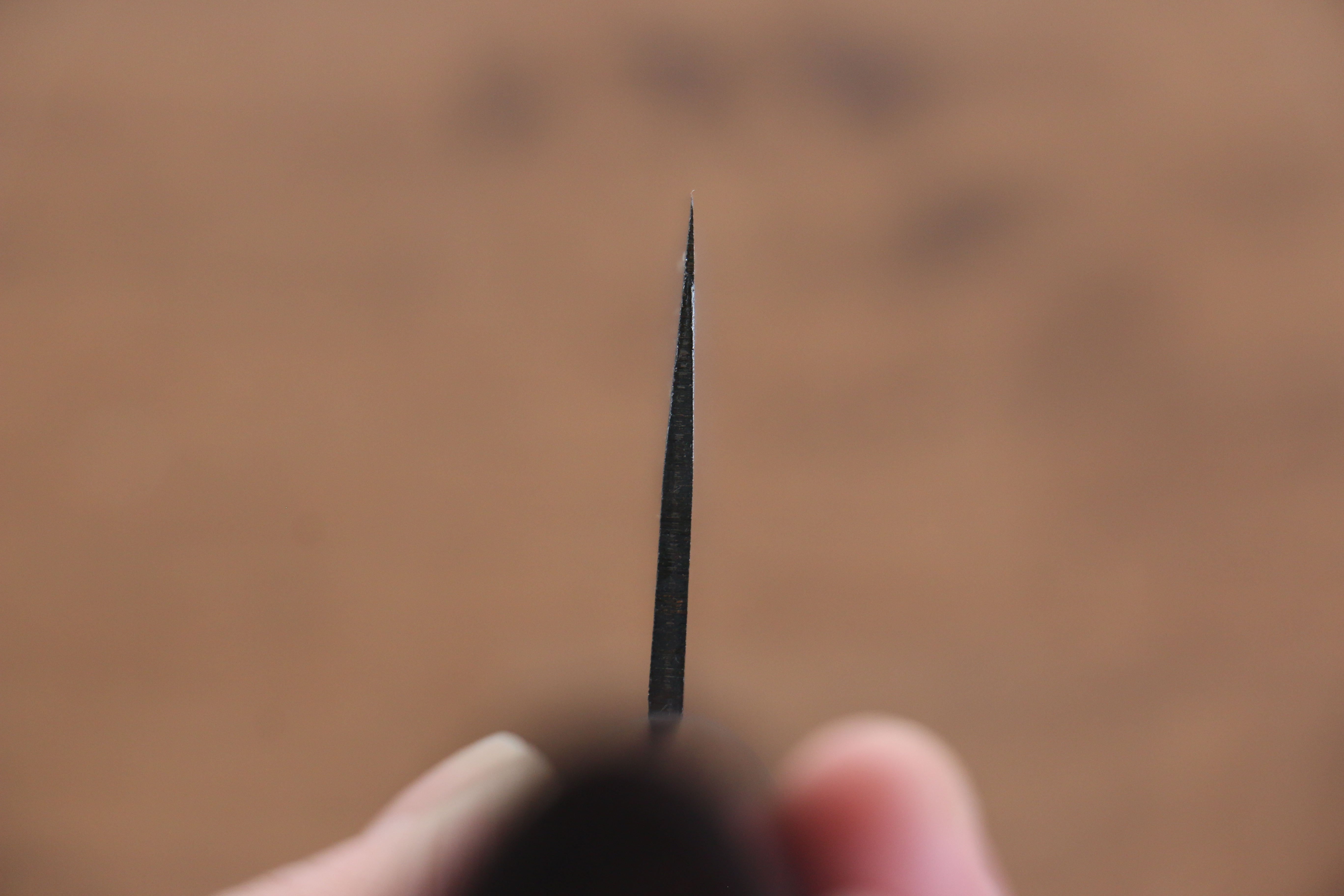 Jikko White Steel No.2 Black Finished Nakiri 165mm Shitan Handle - Japanny - Best Japanese Knife