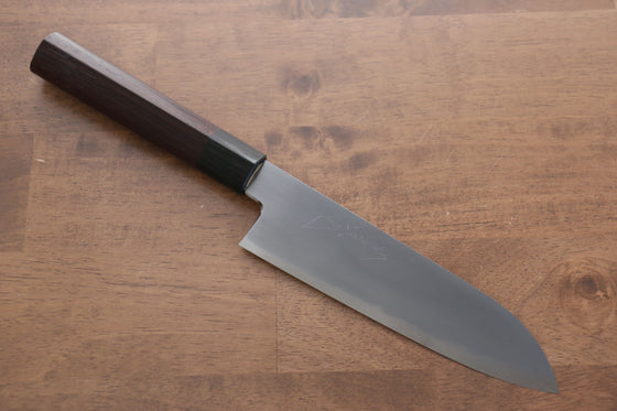 Jikko White Steel No.2 Santoku  180mm Shitan Handle - Japanny - Best Japanese Knife