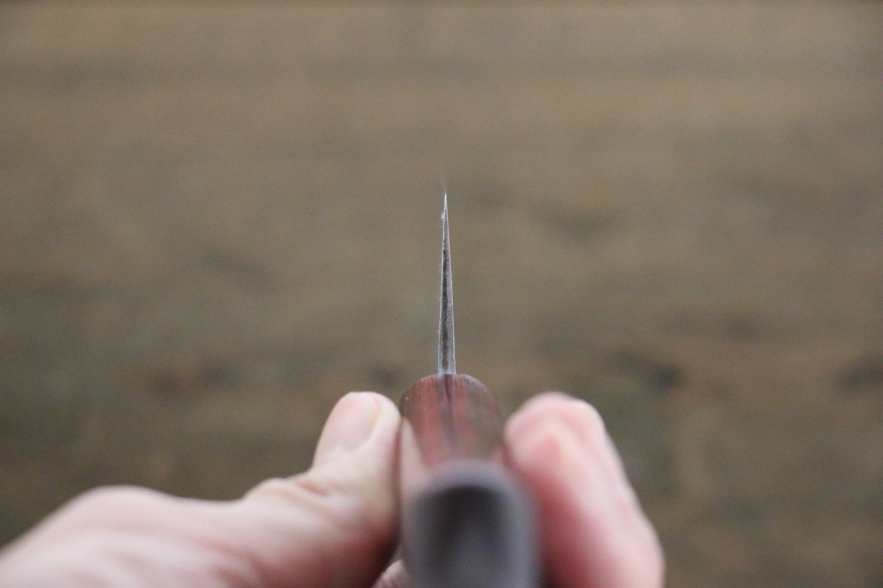 Shigeki Tanaka VG10 17 Layer Damascus Santoku 165mm Red Pakka wood Handle - Japanny - Best Japanese Knife